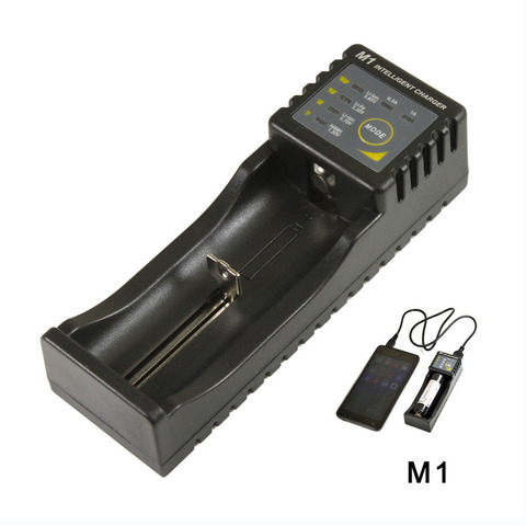 Умное зарядное устройство Skilhunt M1 с функцией внешнего аккумулятора USB, с индикатором для Ni-MH Ni-CD LiFePO4 IMR батареи ► Фото 1/6