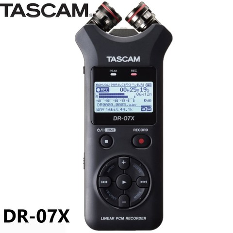 Новинка TASCAM DR07X стерео ручной цифровой аудио рекордер запись интервью ручка HD шумоподавление запись линейный PCM & MP3 ► Фото 1/6
