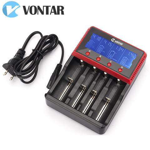 Зарядное устройство VONTAR Smart LCD USB для 26650 18650 18500 18350 17670 16340 14500 10440 литиевых батарей 3,7 в ► Фото 1/4