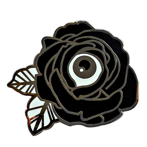 Значок «цветок моего глаза» в готическом стиле, черная брошь-Роза, dark magic pin, подарок для влюбленных девушек ► Фото 1/1