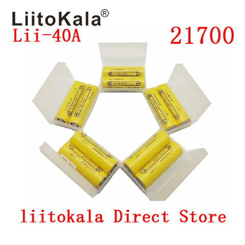 2-14PCSLiitoKala Lii-40A 21700 4000mah Li-Ni Battery 3,7 V 40A 3,7 V 30A power 5C Rate разряд ► Фото 1/6