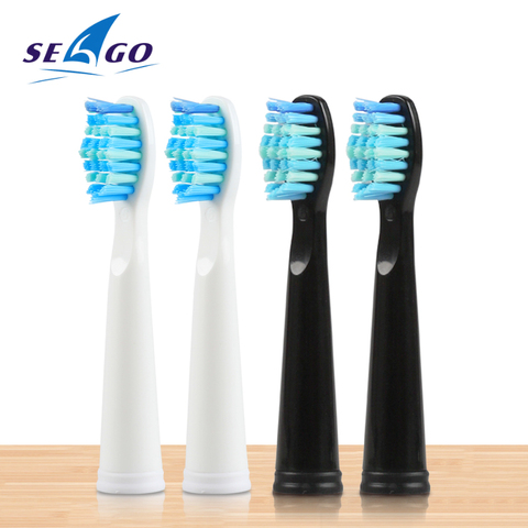 Головки зубной щетки SEAGO для SG515/SG551/SG958/SG910/E2/E4/SG917, сменные, с выцветшей щетиной ► Фото 1/6