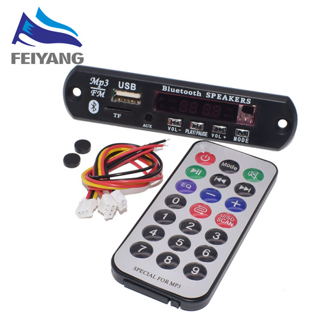 10 комплектов стандартных беспроводных Bluetooth 12 в MP3 WMA декодер плата аудио модуль TF USB радио для автомобиля ► Фото 1/6