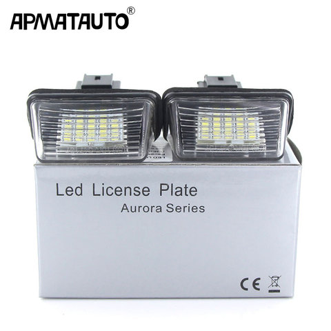 Apmatauto 2 шт. светодиодные 18SMD освещения номерного знака для Citroen C3 C4 C5 Berlingo Saxo Xsara Picasso ► Фото 1/6