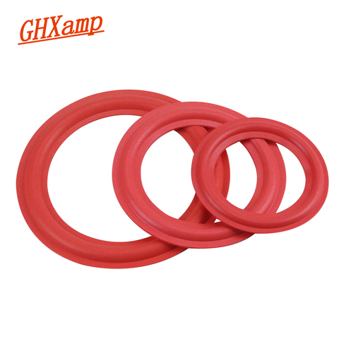 GHXAMP 2 шт. красный 4-дюймовый 5-дюймовый 6,5 8-дюймовый сабвуфер кольцо из вспененного материала для динамика объемный низкочастотный динамик ре... ► Фото 1/6