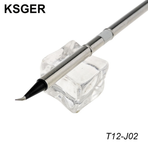 KSGER T12-J02 Высококачественная паяльная станция T12 STM32 OLED/LED, черные наконечники для сварки «сделай сам», паяльник для FX9501 7S, оловянного плавления ► Фото 1/6
