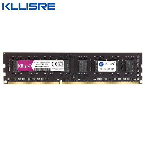 Kllisre DDR3 8 Гб оперативной памяти 1600 1333 без ecc Настольный ПК Память 240 булавки Системы Высокая совместимость 8GB ► Фото 1/6