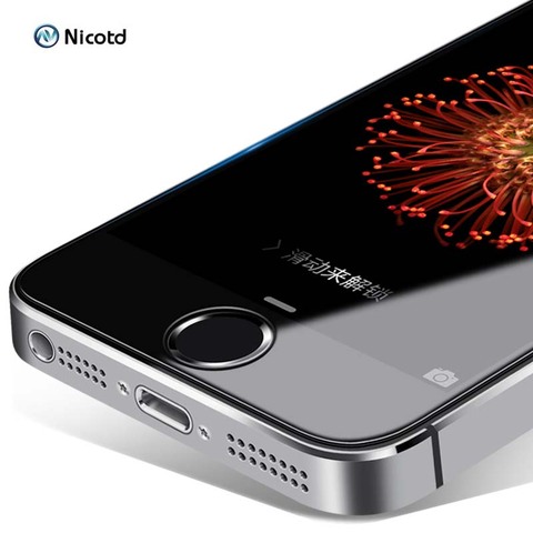 Прозрачное закаленное стекло Nicotd 2.5D для iPhone 5 5s 5c SE, Взрывозащищенная закаленная Защитная пленка для экрана телефона ► Фото 1/6