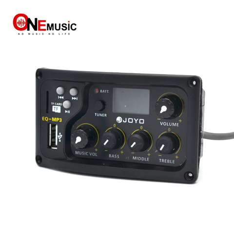 JOYO EQ-MP3, акустическая гитара, MP3 эквалайзер, громкость музыки, бас, ближние и высокие частоты, 3 диапазона, новинка ► Фото 1/6