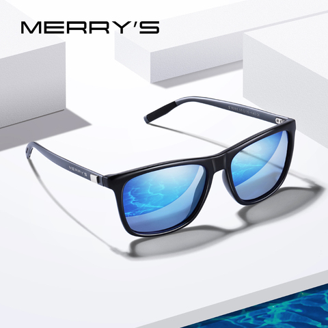 Солнцезащитные очки MERRYS, классические квадратные поляризационные очки с алюминиевыми ножками и защитой UV400, S8286 ► Фото 1/6