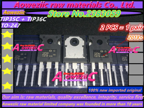 Aoweziic 2022 + 1 пара, 100% новая импортная оригинальная трубка TIP35C TIP36C TIP35 TIP36 TO-247, мощная трубка для усилителя транзистора ► Фото 1/3