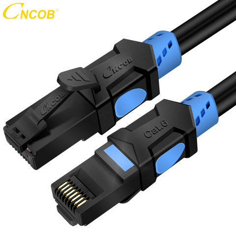Высокоскоростной сетевой кабель CNCOB cat6 для дома, 6 супер-шести типов Гигабитного широкополосного кабеля локальной сети, короткий компьютерн... ► Фото 1/6