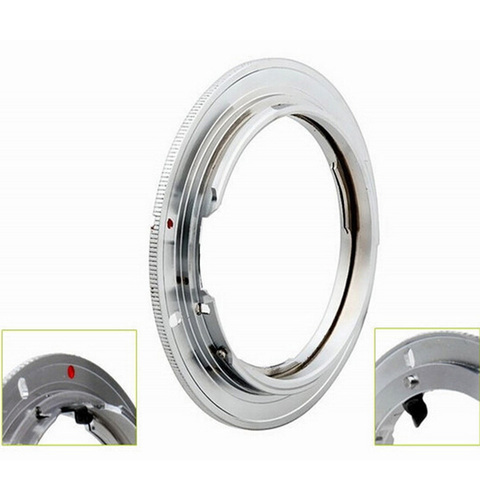 Объектив переходное кольцо для Nikon F (Non-AI, Ai, AIS) для Canon EOS EF AI-EOS 550d 60d 5d3 700d 7d 50d 5d2 6d, латунный, серебристый ► Фото 1/4