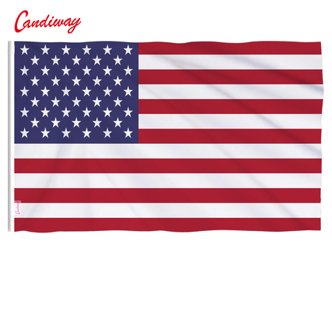 90x60 см Американский полиэстер флаг Соединенных Штатов в США Звездные полосы наружное внутреннее украшение NN004 ► Фото 1/6