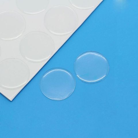 Прозрачные круглые наклейки DoreenBeads из эпоксидной смолы, диаметр 12 мм, продаются в упаковке 204 шт. ► Фото 1/3