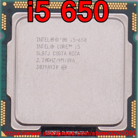 Оригинальный четырехъядерный процессор Intel Core i5 650 3,2 ГГц LGA1156 4M Cache 65 Вт ► Фото 1/1