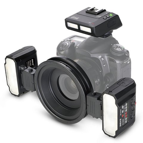 Вспышка Meike для цифровых зеркальных камер Nikon, макро-вспышка Twin Lite для цифровых зеркальных камер ► Фото 1/6