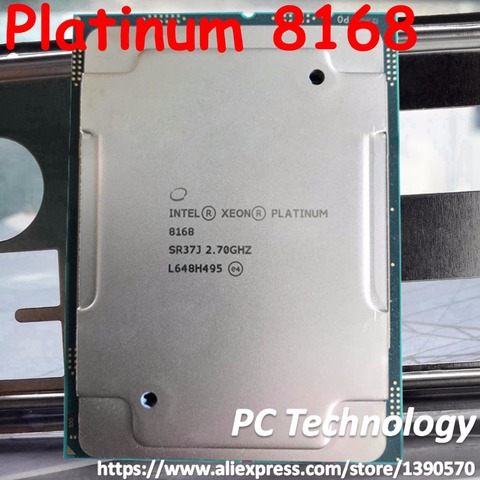 Оригинальный процессор Intel Xeon Platinum 8168 SR37J Platinum8168, 33 Мб кэш-памяти, 2,70 ГГц, 24 ядра, 205 Вт, процессор LGA3647, бесплатная доставка ► Фото 1/1