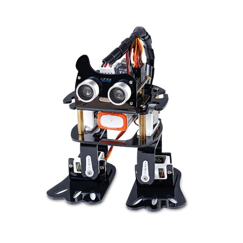 Набор роботов SunFounder DIY 4-DOF, Обучающий набор для ленивых, программируемый комплект танцевальных роботов для электронных игрушек ► Фото 1/6