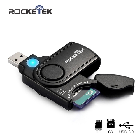 Rocketek USB 3.0 мульти устройства чтения карт памяти адаптер картридер для микро читателей MICROSD SD / TF портативного компьютера ► Фото 1/6