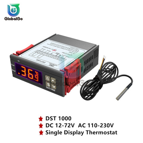 DST1000 цифровой термостат регулятор температуры Крытый Открытый DS18B20 AC/DC водонепроницаемый датчик температуры кабель ► Фото 1/6