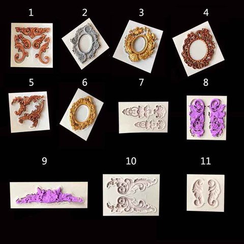 1 X сахарные рамка силиконовые формы помадки плесень торт отделочных работ шоколад gumpaste Плесень ► Фото 1/6