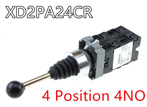XD2PA24CR 4 положения 4NO пружинный возвратный воблённый джойстик переключатель для конвейера X24 ► Фото 1/4