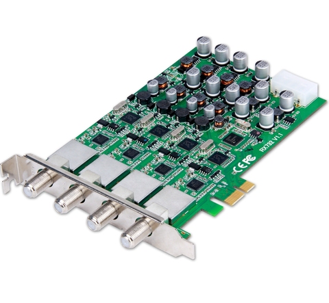 Четырехъядерная стандартная ТВ-карта GENIATECH PCI Express X9320, 4-тюнер, вход PCIe, 4-сторонняя HD цифровая ТВ-карта, Стандартный ресивер сигнала ► Фото 1/2