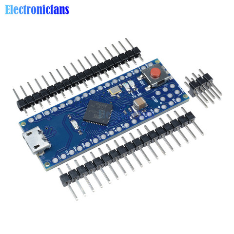 Плата Pro Micro ATmega32U4 5 в 16 МГц, модуль замены Pro Mini ATmega328, 4-канальный микроконтроллер с контактным разъемом для Arduino ► Фото 1/6