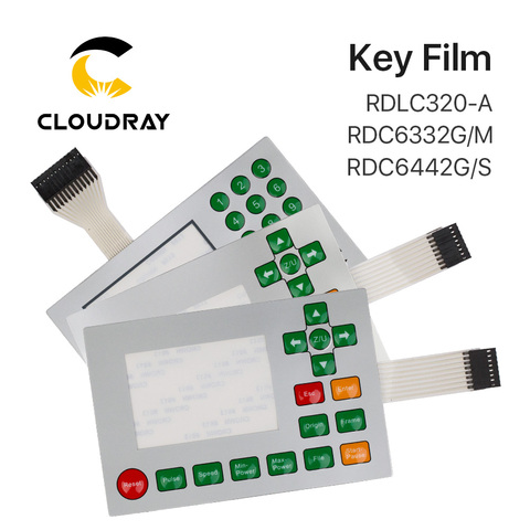 Мембранный выключатель Ruida, пленочная клавиатура с маской для ключей RDC6332G, RDC6332M, RDC6442S, RDC6442G ► Фото 1/5