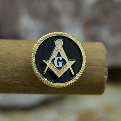 Электронная лампа Masonic значок булавки на лацканы B55, черная, круглая, каменщик, 1,4 см ► Фото 1/1