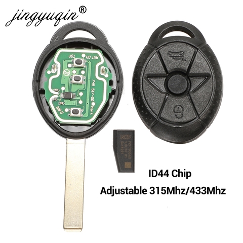 Чехол-брелок для ключей jingyuqin с 2 кнопками, для старого BMW Mini Cooper S R50 R53, 315/433 МГц, чип ID44 ► Фото 1/4