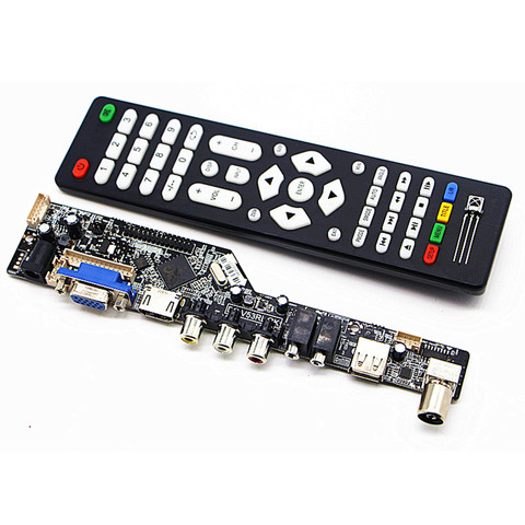 V53 V56 V59 Универсальный ЖК-ТВ контроллер, плата драйвера ПК/VGA/HDMI/USB интерфейс ► Фото 1/5