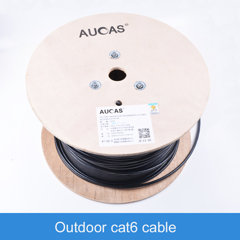 AUCAS высокоскоростной гигабитный сетевой уличный кабель Cat6 305 м ethernet-кабель cat6 ► Фото 1/4