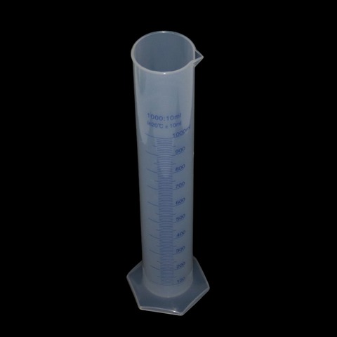 Полупрозрачный пластиковый измерительный цилиндр 1000 мл для лабораторных принадлежностей, лабораторные инструменты, градиентные измерите... ► Фото 1/6