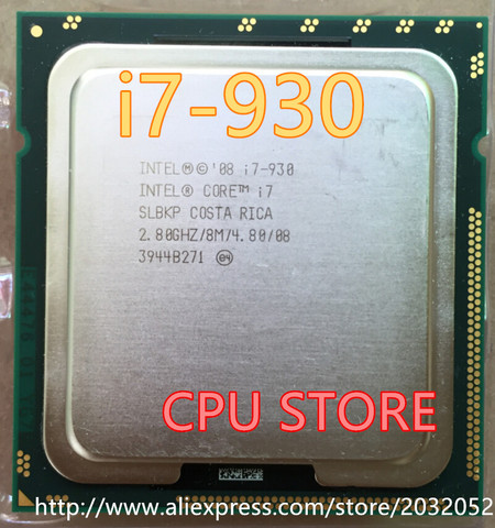 Lntel четырехъядерный процессор, процессор для настольного ПК i7 930 8 Мб кэш-памяти 2,8 ГГц 4,80 ГТ/с QPI FCLGA1366 (100% рабочий, бесплатная доставка) ► Фото 1/1