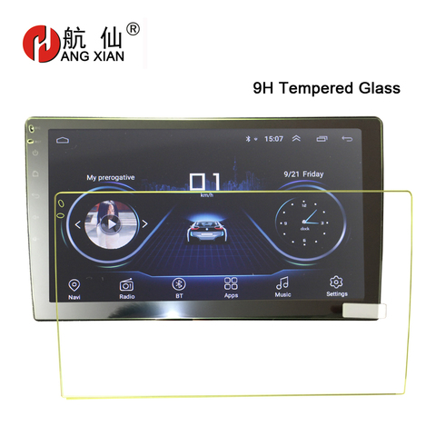 HANG XIAN стеклянная Защитная пленка для экрана Автомобильная наклейка s для 9,10.1 Автомобильная магнитола для автомобиля DVD GPS фото стеклянная за... ► Фото 1/6