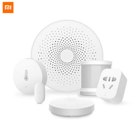 Оригинальный комплект Xiaomi Smart Home с датчиком движения, шлюз, дверь, окно, датчик человеческого тела, беспроводной многофункциональный переключатель ► Фото 1/6