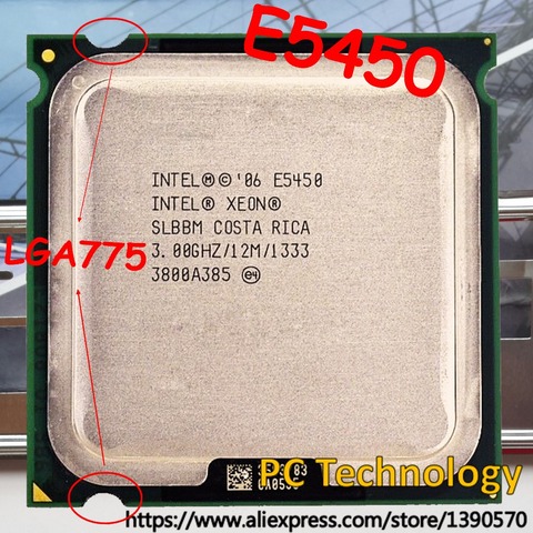 Четырехъядерный процессор Intel ЦП Xeon E5450, 3,00 ГГц, 12 м, 1333, LGA775, бесплатная доставка, почти Q9650, работает на материнской плате LGA775, адаптер не нужен ► Фото 1/4