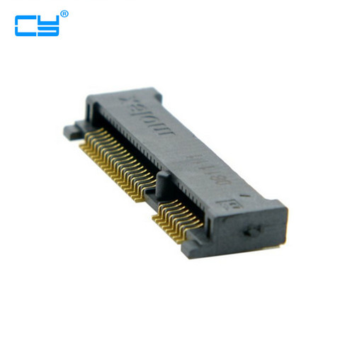 Mini PCI-E pci express pcie mSATA 52pin 4,0 ММ, гнездо по высоте, адаптер гнездового соединителя, плата, крепление SMT для адаптера SSD ► Фото 1/6