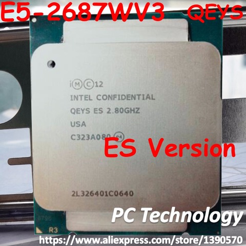 Оригинальный процессор Intel Xeon ES Version, QEYS E5 2687WV3, 2,8 ГГц, 10-ядерный, Кэш-память 25 Мб, E5, 2687 Вт, V3, E5-2687WV3 130 Вт, FCLGA2011-3, V3 ► Фото 1/1