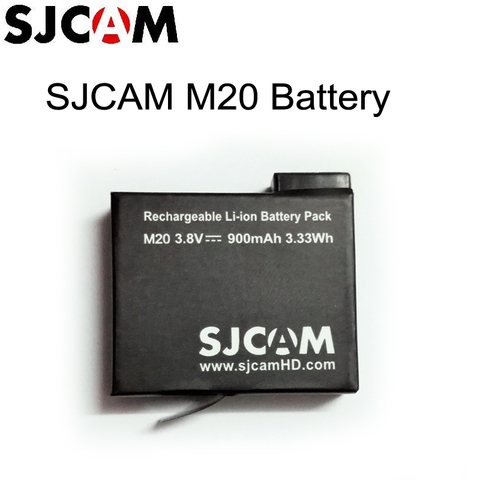 Оригинальный бренд SJCAM 3,8 В 900 мАч 3,33 Вт/ч, литий-ионный аккумулятор, черный, для спортивных камер SJCAM M20 ► Фото 1/3