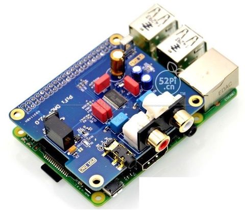PCM5122 Raspberry pi B + 2/3B HIFI DAC + звуковая карта, цифровой аудио модуль I2S интерфейс, специальная музыка Volumio PIR 2B 3 ► Фото 1/4