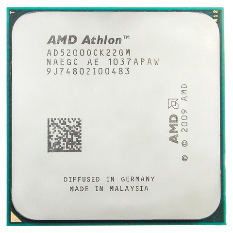 Процессор AMD Athlon X2 5200 + (2,3 ГГц/1 Мб/65 Вт) Socket AM2 + AM3 CPU ► Фото 1/2