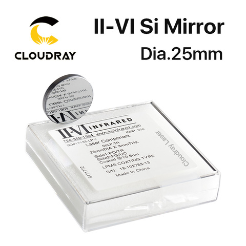 Cloudray зеркальный диск, диаметр зеркала, диаметр зеркала, диаметр: 25 мм Thk.3mm для CO2 лазерной гравировки, резки, бесплатная доставка ► Фото 1/3