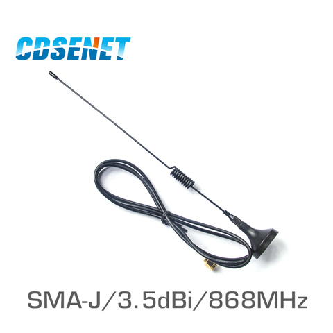 2 шт./лот 868 мгц с высоким коэффициентом усиления uhf присоска антенна CDSENET TX868-XPL-100 дби SMA мужская Omnidirection Wifi антенна для беспроводного модуля ► Фото 1/1
