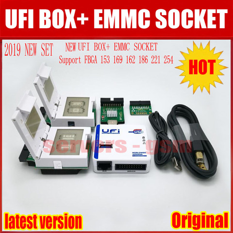 UFI Box /Ufi Box с поддержкой FBGA 153/169/162/186/221 254 ful EMMC сервисный Инструмент чтение данных пользователя EMMC, а также re 2022 ► Фото 1/6