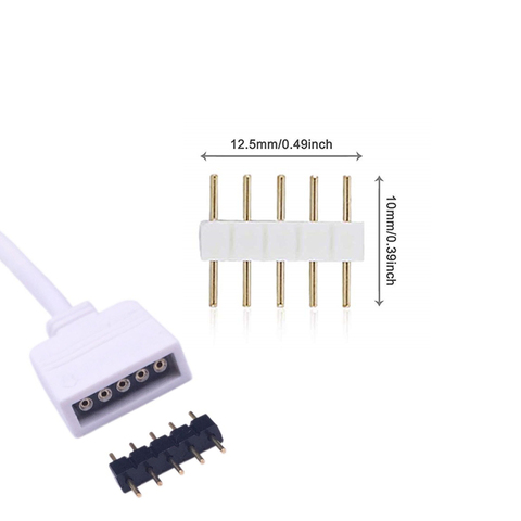 10 шт., 4-контактный коннектор RGBW RGB /5PIN, адаптер, штырьковый тип, двойной, для RGB /RGBW 5050 3528, светодиодный светильник, аксессуары для светодиодных лент ► Фото 1/3