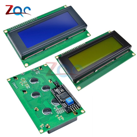 ЖК-дисплей 2004 дюйма IIC/I2C, ЖК-дисплей 2004 дюйма 20x4 5 В, символьный синий Желтый экран с подсветкой, ЖК-дисплей 2004 дюйма IIC I2C для arduino, ЖК-дисплей ► Фото 1/6