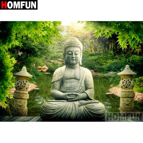 Алмазная 5d-картина HOMFUN «религиозный Будда», вышивка крестиком с полными квадратными/круглыми стразами, домашний декор, A18554 ► Фото 1/6